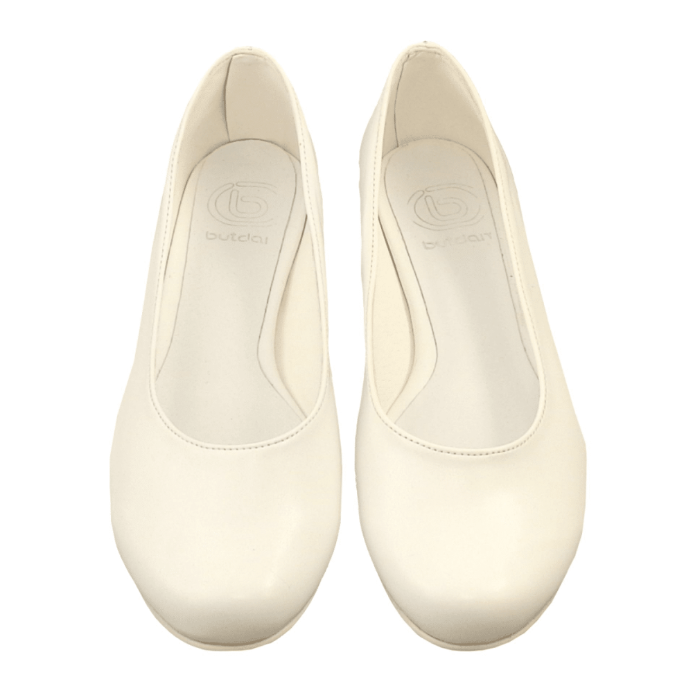 Bridal ballet flats Blair leather ivory