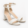 Bridal shoes sandals ina white