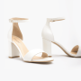 Bridal shoes sandals ina white