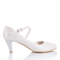Bridal shoes Mira white-silver