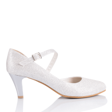 Bridal shoes Mira white-silver