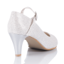 Bridal shoes Mira white-silver